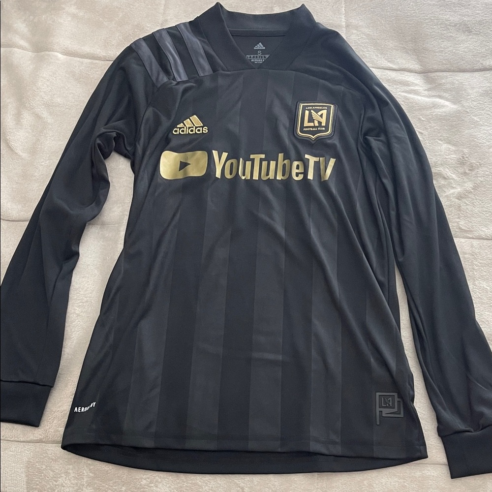 Adidas LAFC Black Soccer Jersey with Gold Details